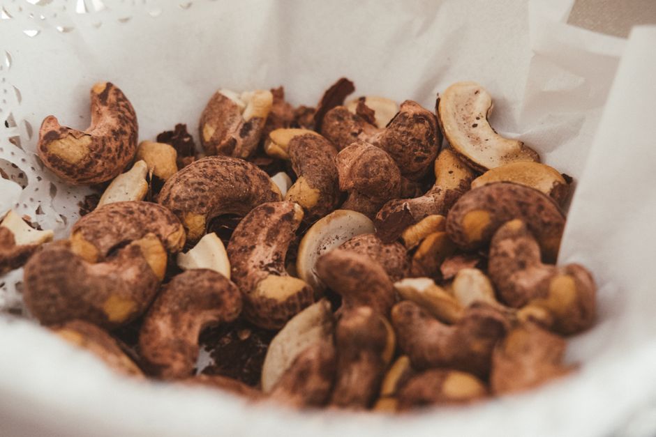 High-quality image of shelled cashews in a bowl, perfect for healthy food content.